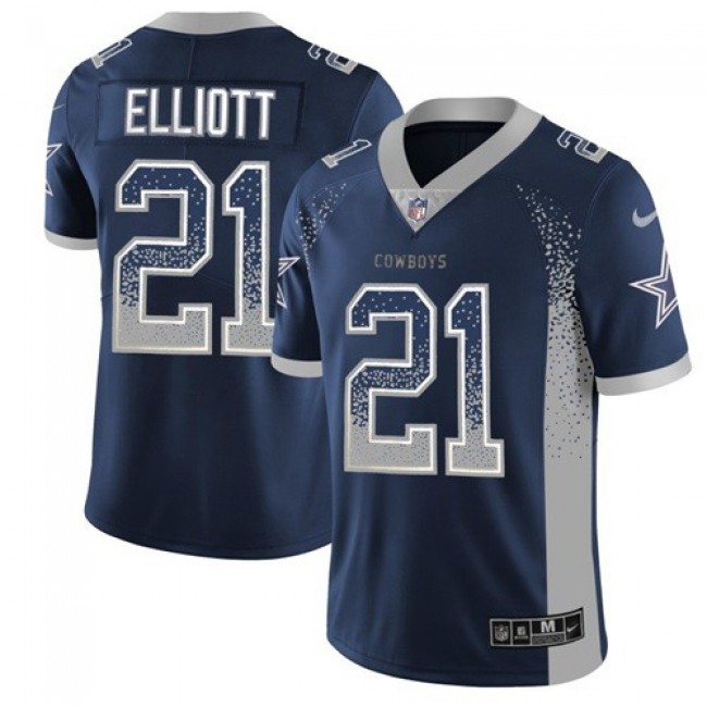 ما هي الجذور Nike Cowboys #21 Ezekiel Elliott Navy Blue Team Color Men's Stitched NFL  Limited Rush Drift Fashion Jersey ما هي الجذور