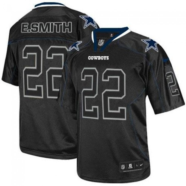 Nike Cowboys #22 Emmitt Smith Lights Out Black Men's Stitched NFL Elite Jersey