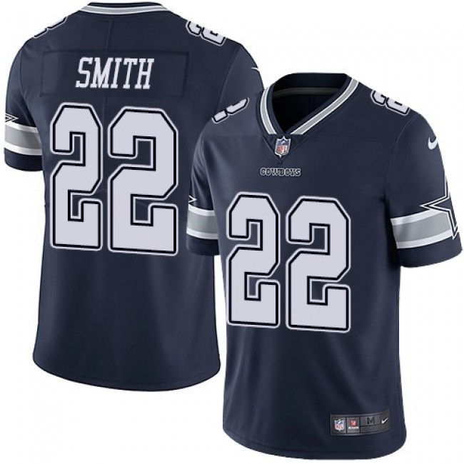 Dallas Cowboys #22 Emmitt Smith Navy Blue Team Color Youth Stitched NFL Vapor Untouchable Limited Jersey