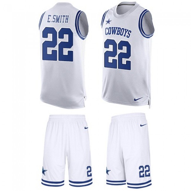 Nike Cowboys #22 Emmitt Smith White Men's Stitched NFL Limited Tank Top Suit Jersey