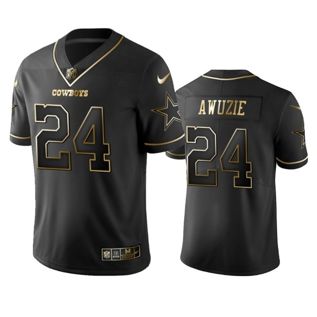 المراعي جبنة Nike Cowboys #24 Chidobe Awuzie Black Golden Limited Edition Stitched NFL  Jersey المراعي جبنة