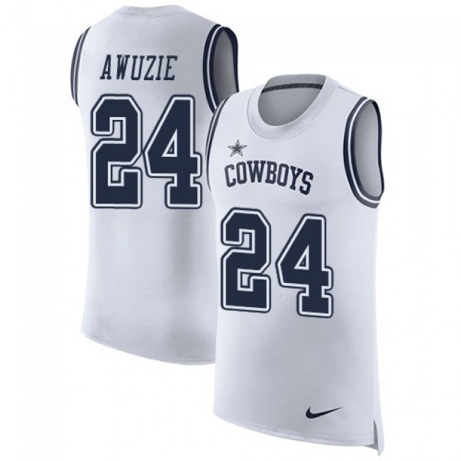 Nike Cowboys #24 Chidobe Awuzie White Men's Stitched NFL Limited Rush Tank Top Jersey