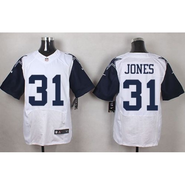 Nike Cowboys #31 Byron Jones White Men's Stitched NFL Elite Rush Jersey