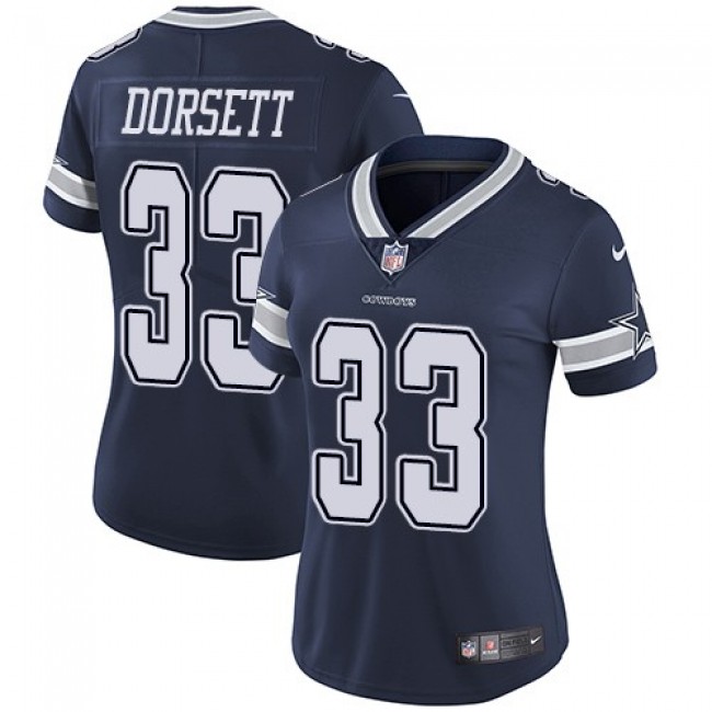 Women's Cowboys #33 Tony Dorsett Navy Blue Team Color Stitched NFL Vapor Untouchable Limited Jersey