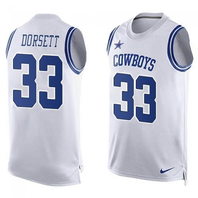 Nike Cowboys #33 Tony Dorsett White Men's Stitched NFL Limited Tank Top Jersey