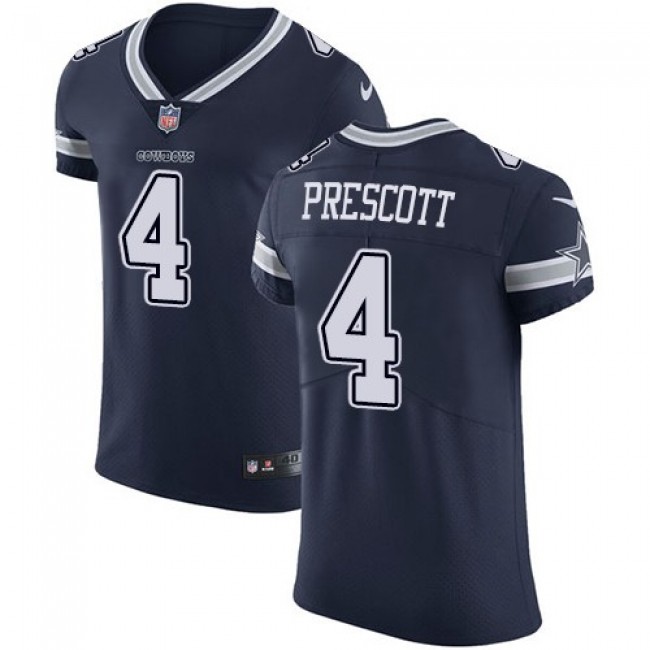 Nike Cowboys #4 Dak Prescott Navy Blue Team Color Men's Stitched NFL Vapor Untouchable Elite Jersey