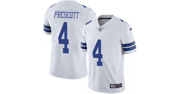 علم الامارات Dallas Cowboys #4 Dak Prescott White Youth Stitched NFL Vapor Untouchable  Limited Jersey علم الامارات