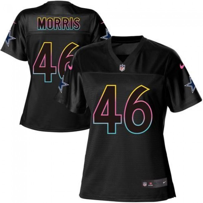 Women's Cowboys #46 Alfred Morris Black NFL Game Jersey