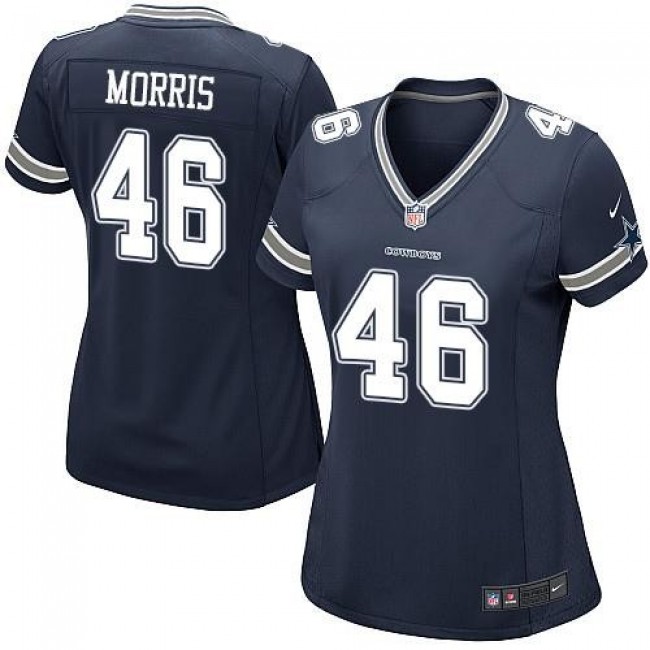 Women's Cowboys #46 Alfred Morris Navy Blue Team Color Stitched NFL Elite Jersey