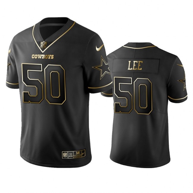 Nike Cowboys #50 Sean Lee Black Golden Limited Edition Stitched NFL Jersey