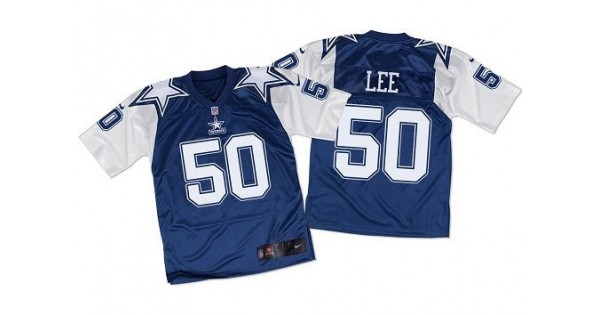 الغرنوق Nike Cowboys #50 Sean Lee Navy Blue/White Throwback Men's Stitched NFL  Elite Jersey الغرنوق