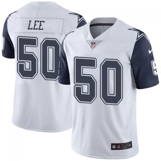 Nike Cowboys #50 Sean Lee White Men's Stitched NFL Limited Rush Jersey