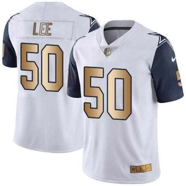 Dallas Cowboys #50 Sean Lee White Youth Stitched NFL Limited Gold Rush Jersey