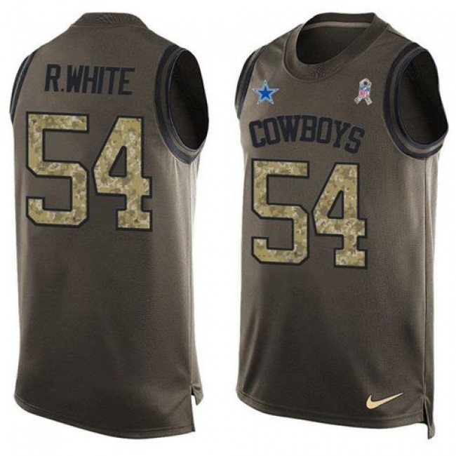Nike Cowboys #54 Randy White Green Men's Stitched NFL Limited Salute To Service Tank Top Jersey