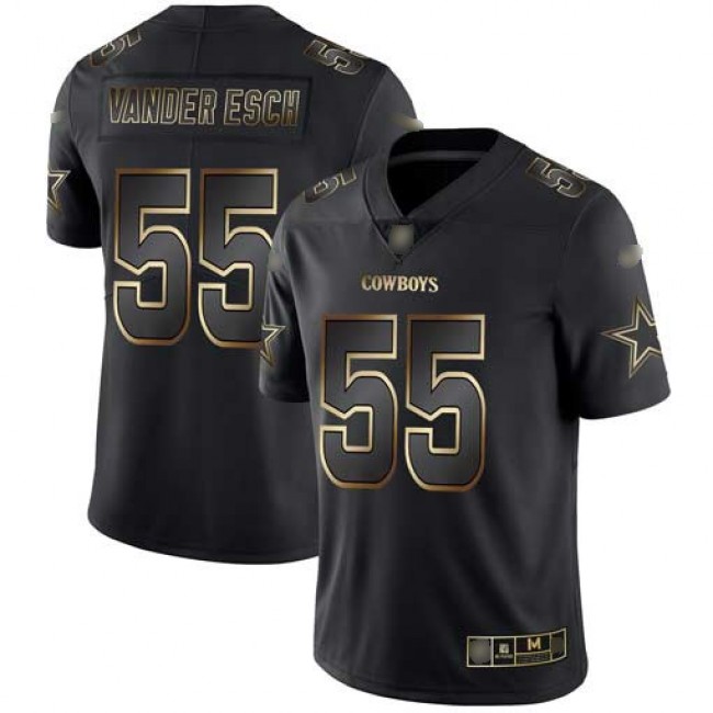 Nike Cowboys #55 Leighton Vander Esch Black/Gold Men's Stitched NFL Vapor Untouchable Limited Jersey
