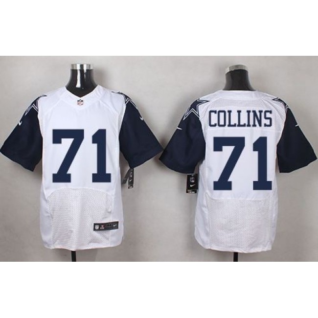 شطاف Nike Cowboys #71 La'el Collins White Men's Stitched NFL Elite Rush Jersey شطاف