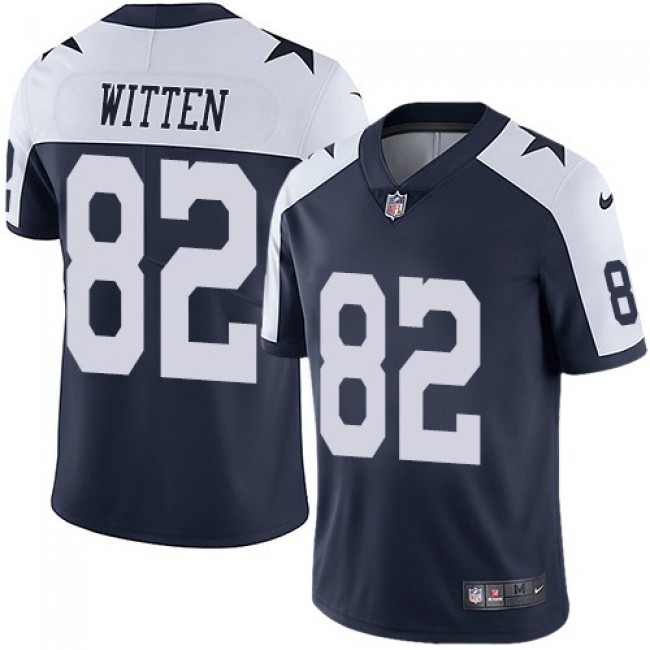 Nike Cowboys #82 Jason Witten Navy Blue Thanksgiving Men's Stitched NFL Vapor Untouchable Limited Throwback Jersey