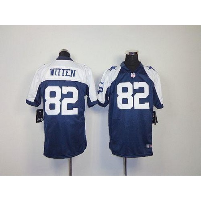 Dallas Cowboys #82 Jason Witten Navy Blue Thanksgiving Youth Throwback Stitched NFL Elite Jersey