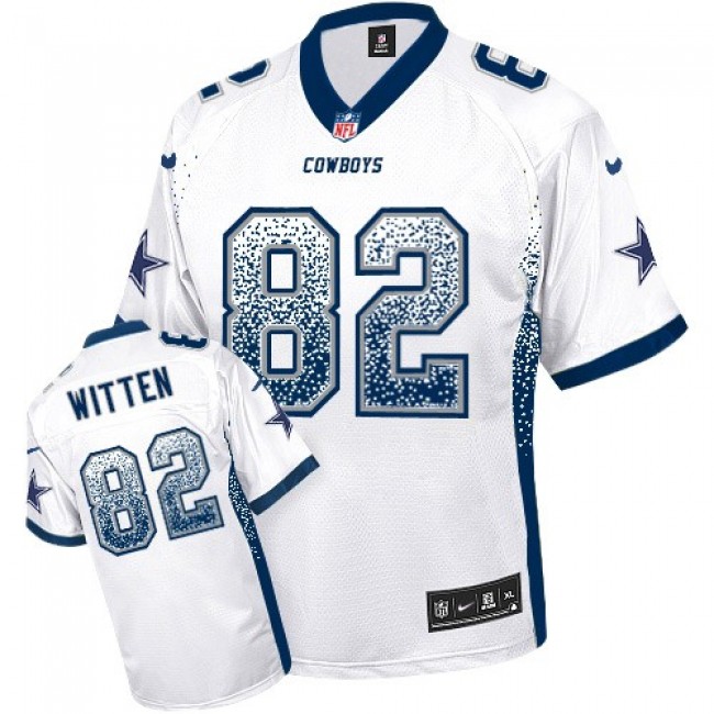 Nike Cowboys #82 Jason Witten White Men's Stitched NFL Elite Drift Fashion Jersey