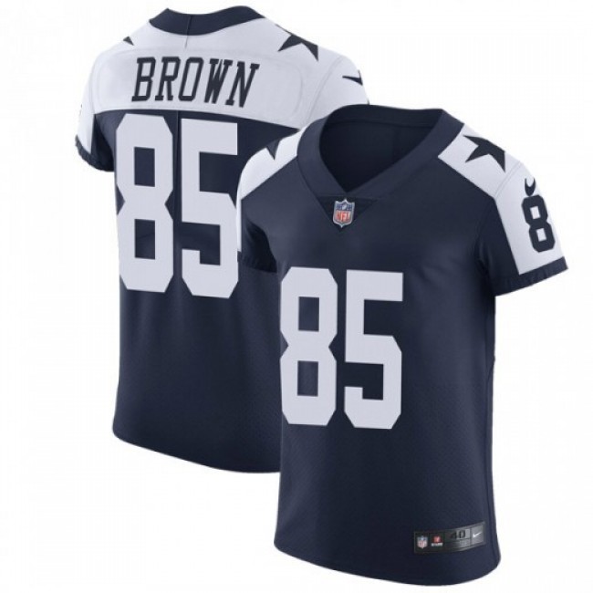 Nike Cowboys #85 Noah Brown Navy Blue Thanksgiving Men's Stitched NFL Vapor Untouchable Throwback Elite Jersey