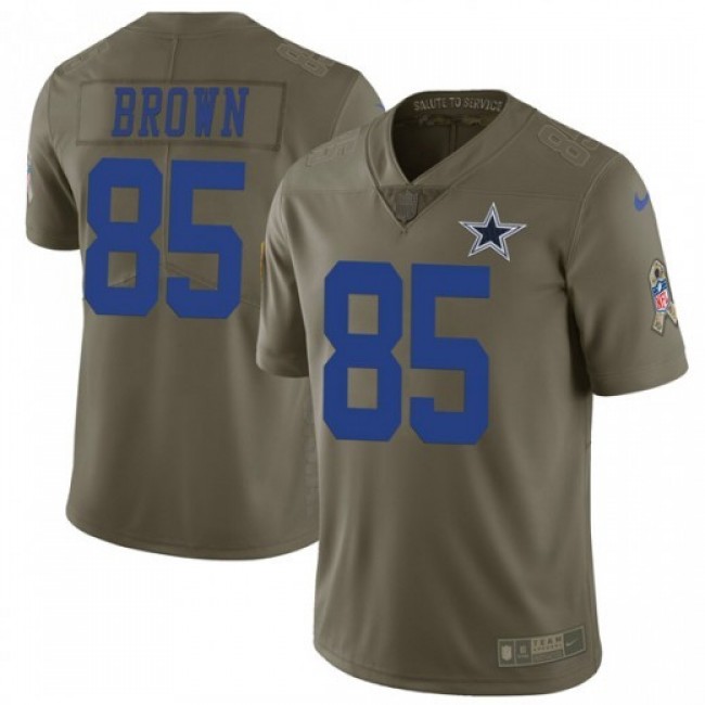 Nike Cowboys #85 Noah Brown Olive Men's Stitched NFL Limited 2017 Salute To Service Jersey