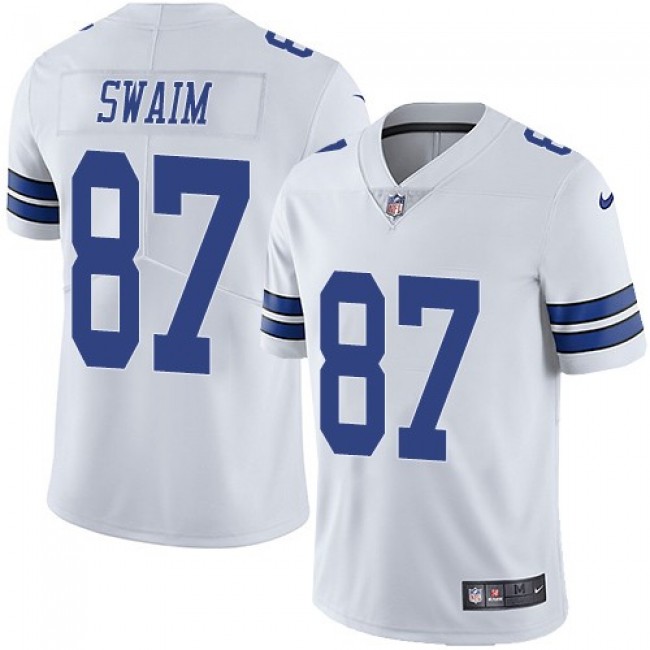 Nike Cowboys #87 Geoff Swaim White Men's Stitched NFL Vapor Untouchable Limited Jersey