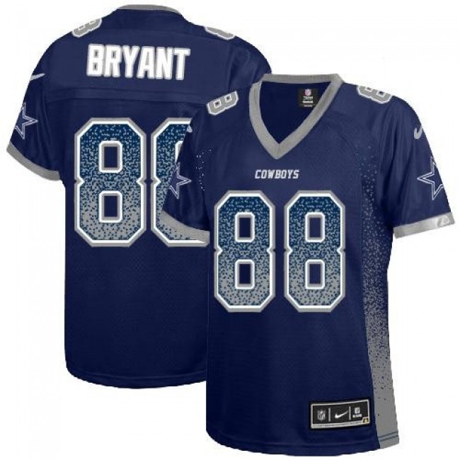 Women's Cowboys #88 Dez Bryant Navy Blue Team Color Stitched NFL Elite Drift Jersey