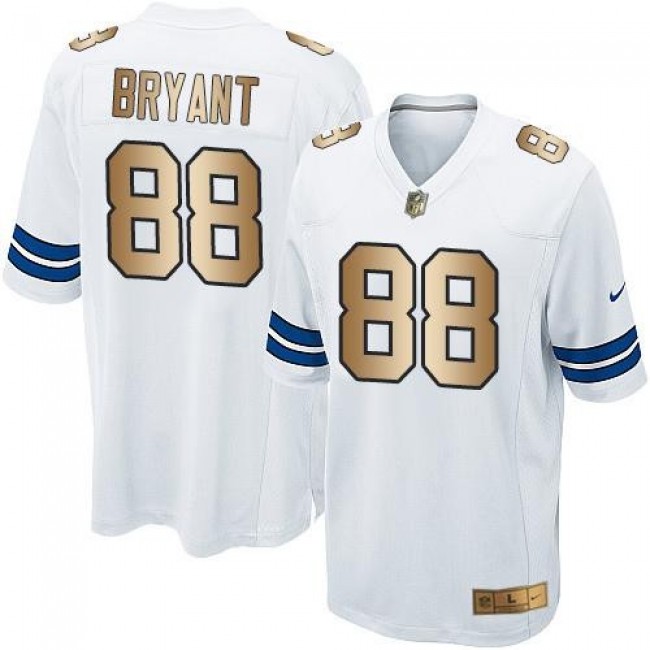 Dallas Cowboys #88 Dez Bryant White Youth Stitched NFL Elite Gold Jersey