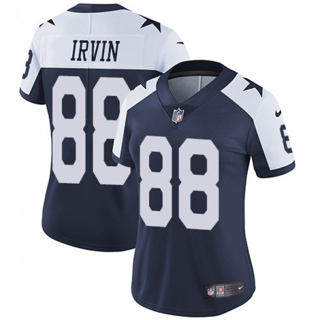 Women's Cowboys #88 Michael Irvin Navy Blue Thanksgiving Stitched NFL Vapor Untouchable Limited Throwback Jersey
