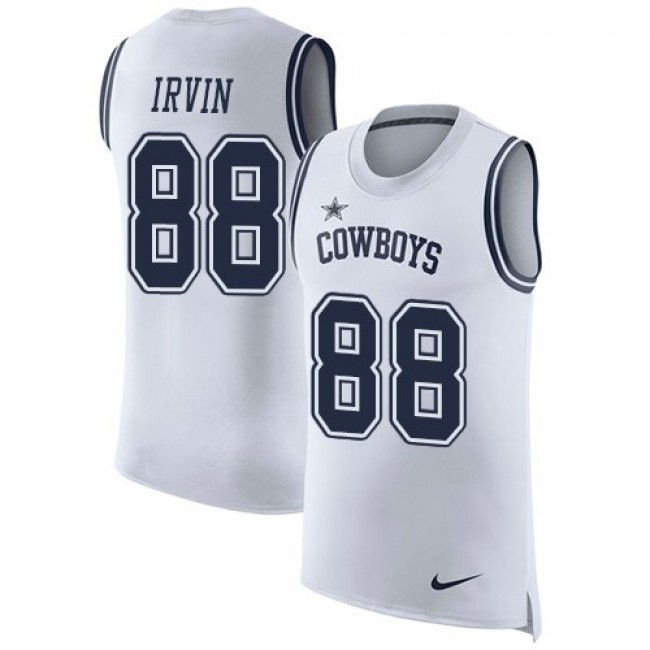 Nike Cowboys #88 Michael Irvin White Men's Stitched NFL Limited Rush Tank Top Jersey