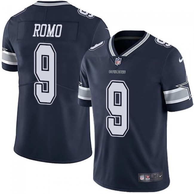 Dallas Cowboys #9 Tony Romo Navy Blue Team Color Youth Stitched NFL Vapor Untouchable Limited Jersey