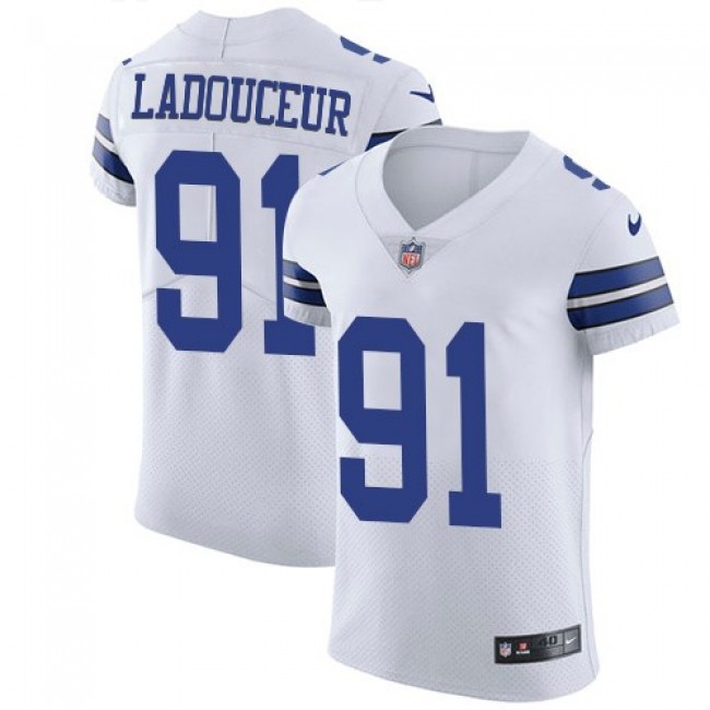 Nike Cowboys #91 L. P. Ladouceur White Men's Stitched NFL Vapor Untouchable Elite Jersey