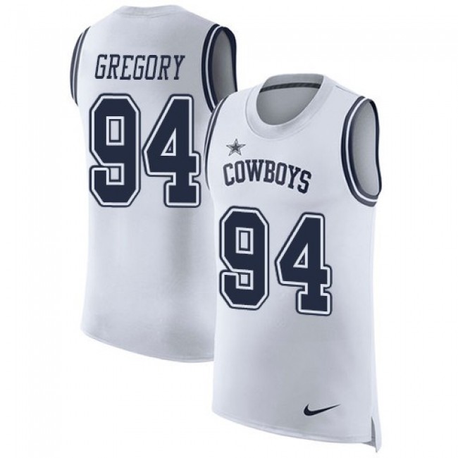 Nike Cowboys #94 Randy Gregory White Men's Stitched NFL Limited Rush Tank Top Jersey