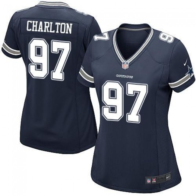 Women's Cowboys #97 Taco Charlton Navy Blue Team Color Stitched NFL Elite Jersey
