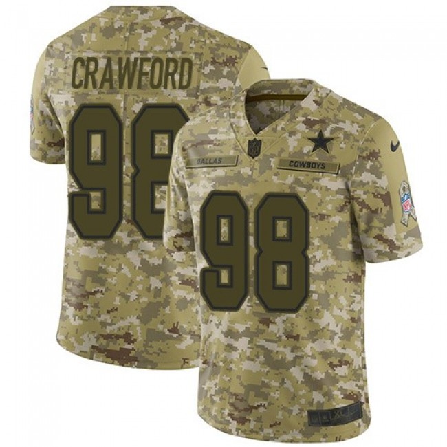Nike Cowboys #98 Tyrone Crawford Camo Men's Stitched NFL Limited 2018 Salute To Service Jersey