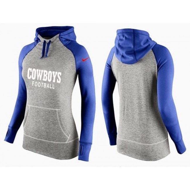 Women's Dallas Cowboys Hoodie Grey Blue Jersey