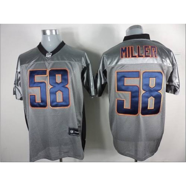 Broncos #58 Von Miller Grey Shadow Stitched NFL Jersey