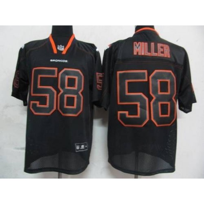 Broncos #58 Von Miller Lights Out Black Stitched NFL Jersey