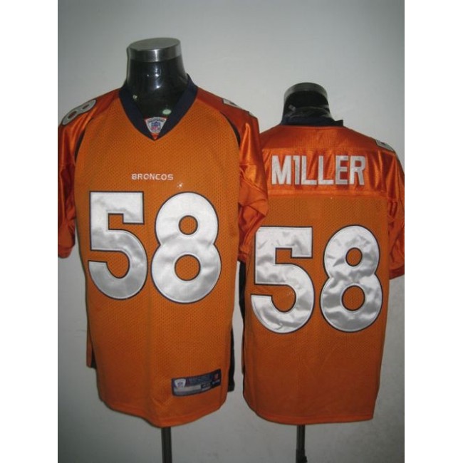 Broncos #58 Von Miller Orange Stitched NFL Jersey