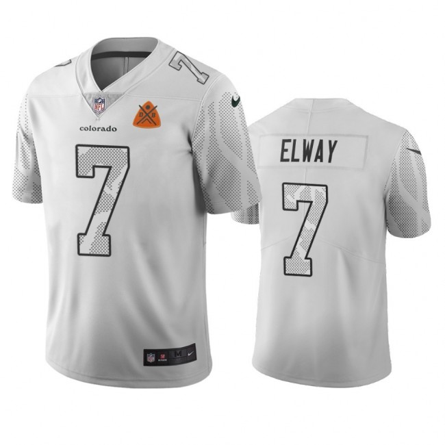 Denver Broncos #7 John Elway White Vapor Limited City Edition NFL Jersey