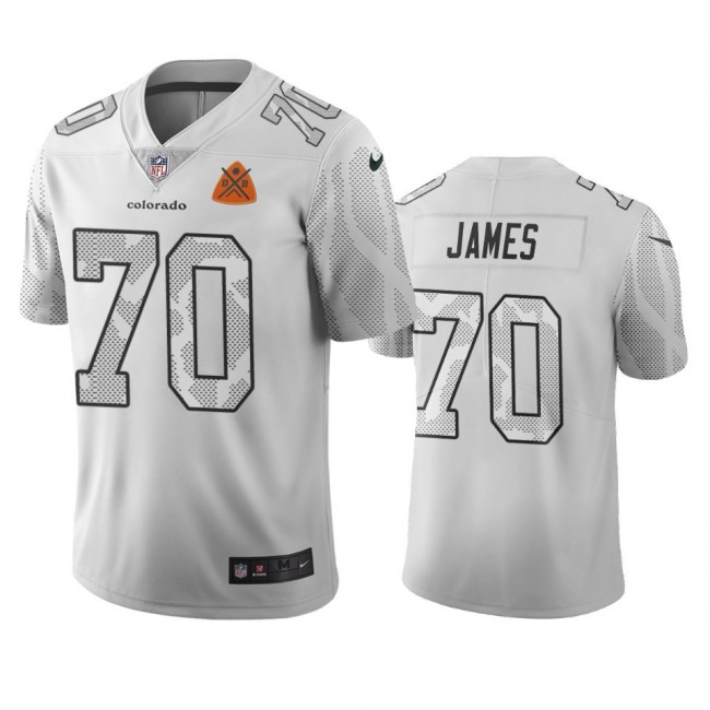 Denver Broncos #70 Ja'Wuan James White Vapor Limited City Edition NFL Jersey