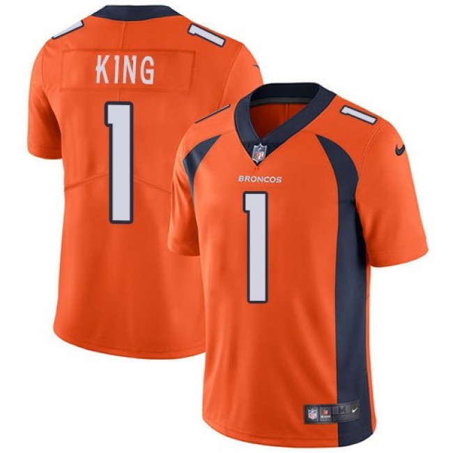 Nike Broncos #1 Marquette King Orange Team Color Men's Stitched NFL Vapor Untouchable Limited Jersey