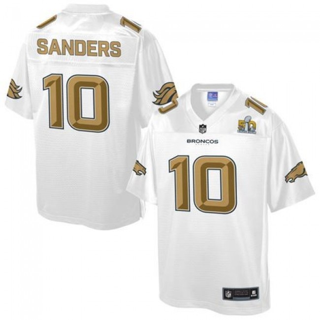 Denver Broncos #10 Emmanuel Sanders White Youth NFL Pro Line Super Bowl 50 Fashion Game Jersey