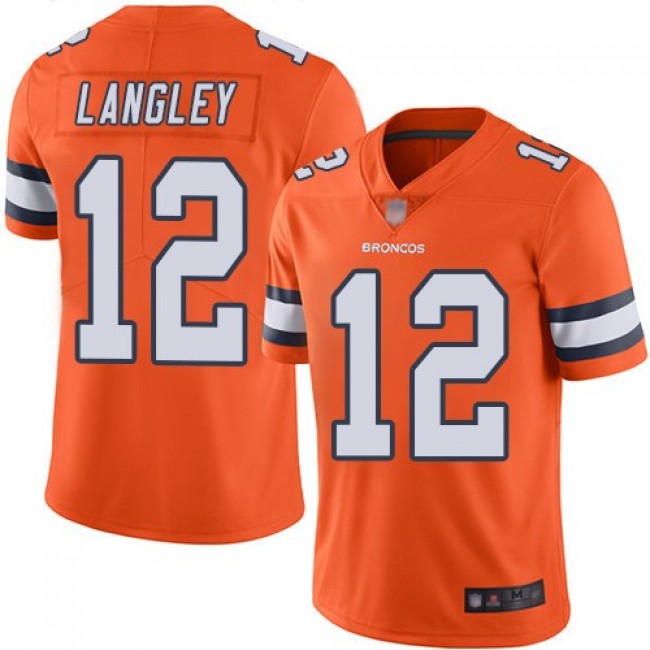Nike Broncos #12 Brendan Langley Orange Men's Stitched NFL Limited Rush Jersey