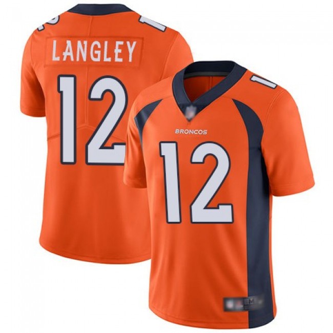 Nike Broncos #12 Brendan Langley Orange Team Color Men's Stitched NFL Vapor Untouchable Limited Jersey