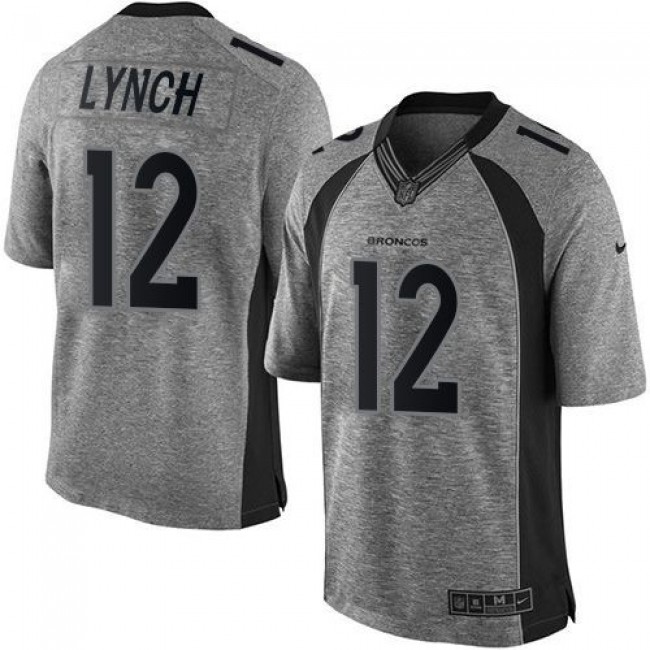 Nike Broncos #12 Paxton Lynch Gray Men's Stitched NFL Limited Gridiron Gray Jersey