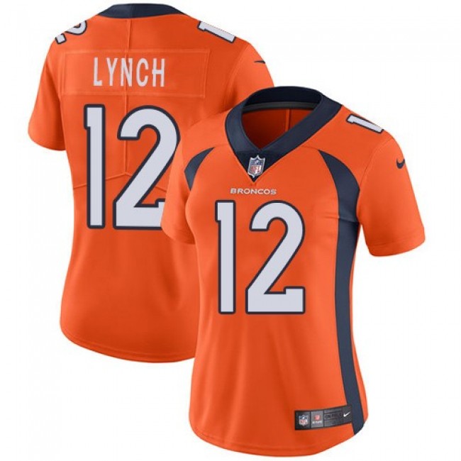 Women's Broncos #12 Paxton Lynch Orange Team Color Stitched NFL Vapor Untouchable Limited Jersey