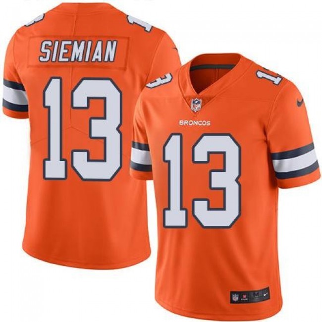 Denver Broncos #13 Trevor Siemian Orange Youth Stitched NFL Limited Rush Jersey
