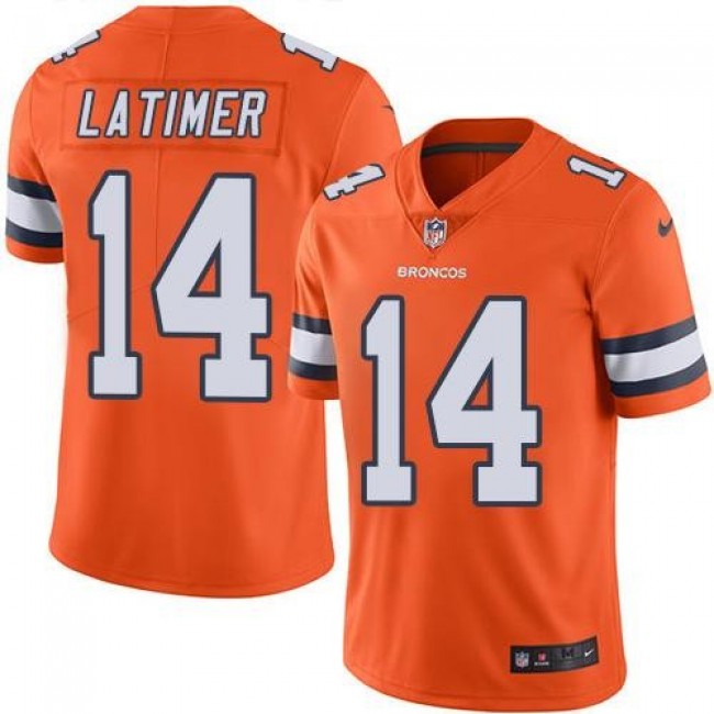 Nike Broncos #14 Cody Latimer Orange Men's Stitched NFL Limited Rush Jersey