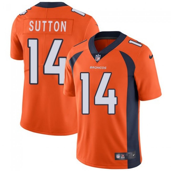 Nike Broncos #14 Courtland Sutton Orange Team Color Men's Stitched NFL Vapor Untouchable Limited Jersey